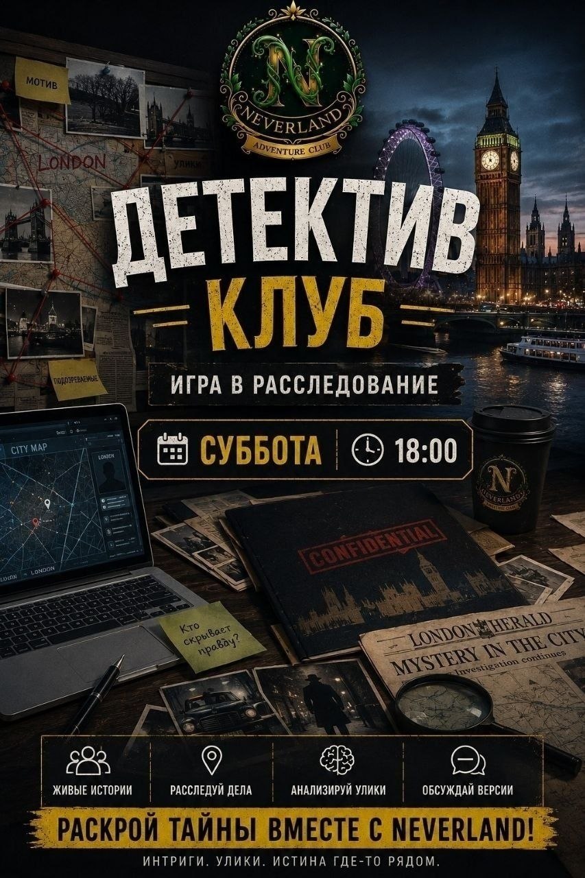Детективный клуб приглашает на игру в расследование
