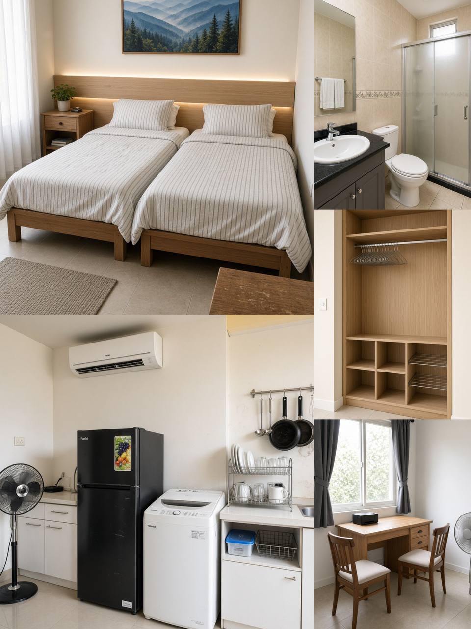 Сдаётся студия 20 м² на улице Hùng Vương в центре Нячанга, 3-й этаж, с лифтом.