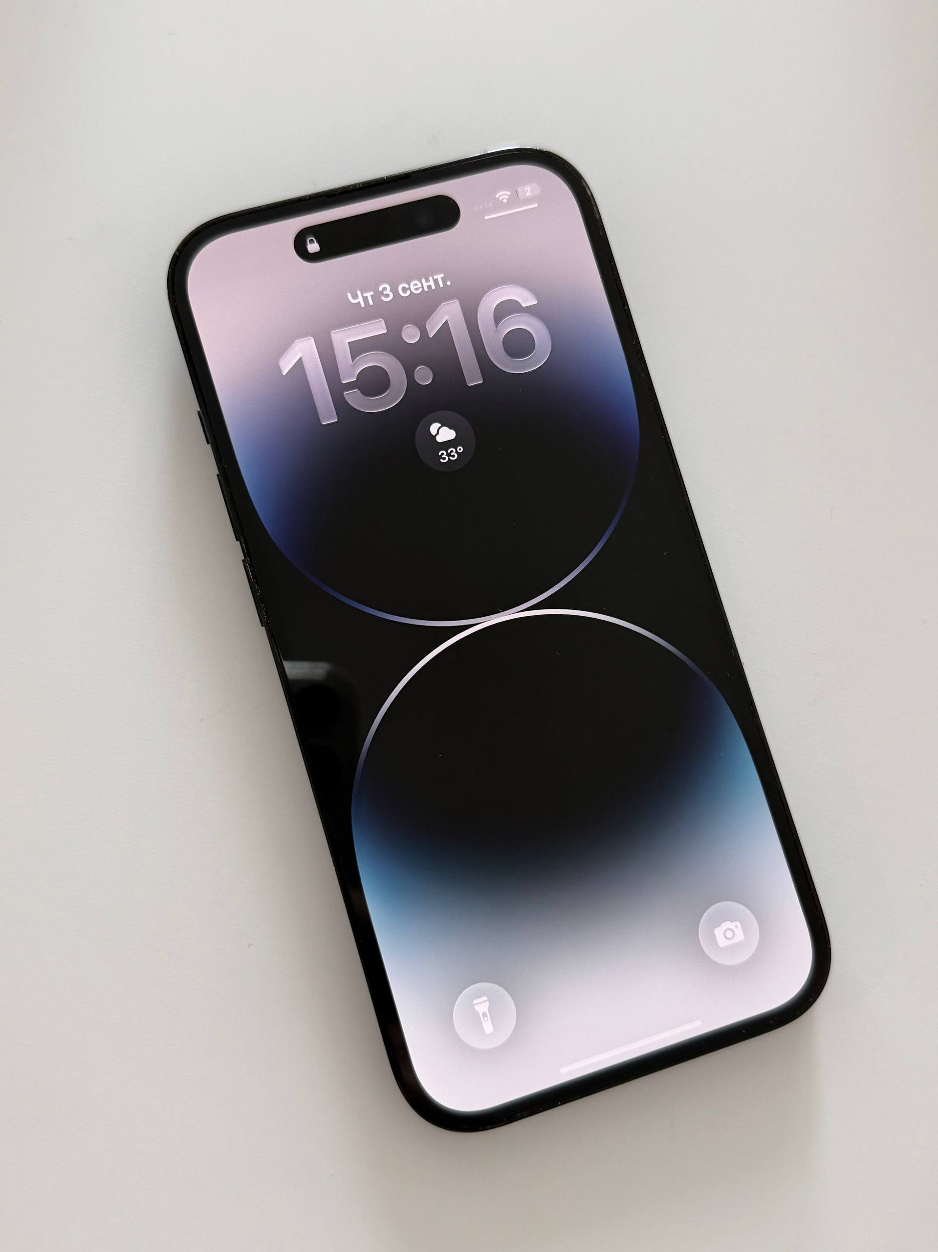 Продается iPhone 14 Pro в черном цвете, 128 ГБ, состояние аккумулятора