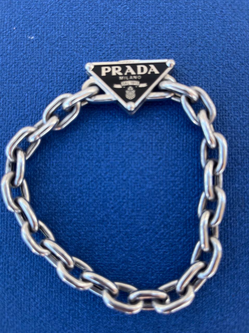 Браслет PRADA унисекс из серебра 925 пробы, вес 36 грамм