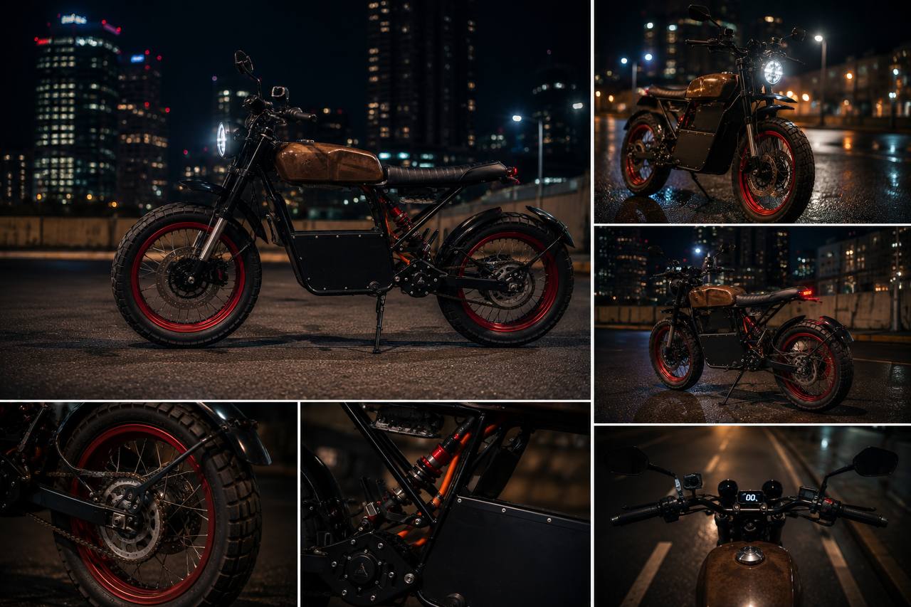 Фото 2: Продаю полностью собранный кастомный электромотоцикл в стиле Cafe Racer / Scrambler.