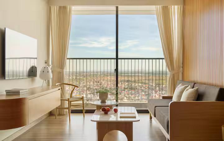Просторная квартира в Ecopark, 94 кв.м., 2 спальни, 2 ванные, гостиная, кухня.