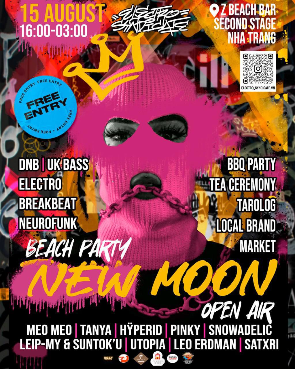 В эту субботу, 15 августа, состоится пляжная вечеринка Open Air New Moon Beach Party.