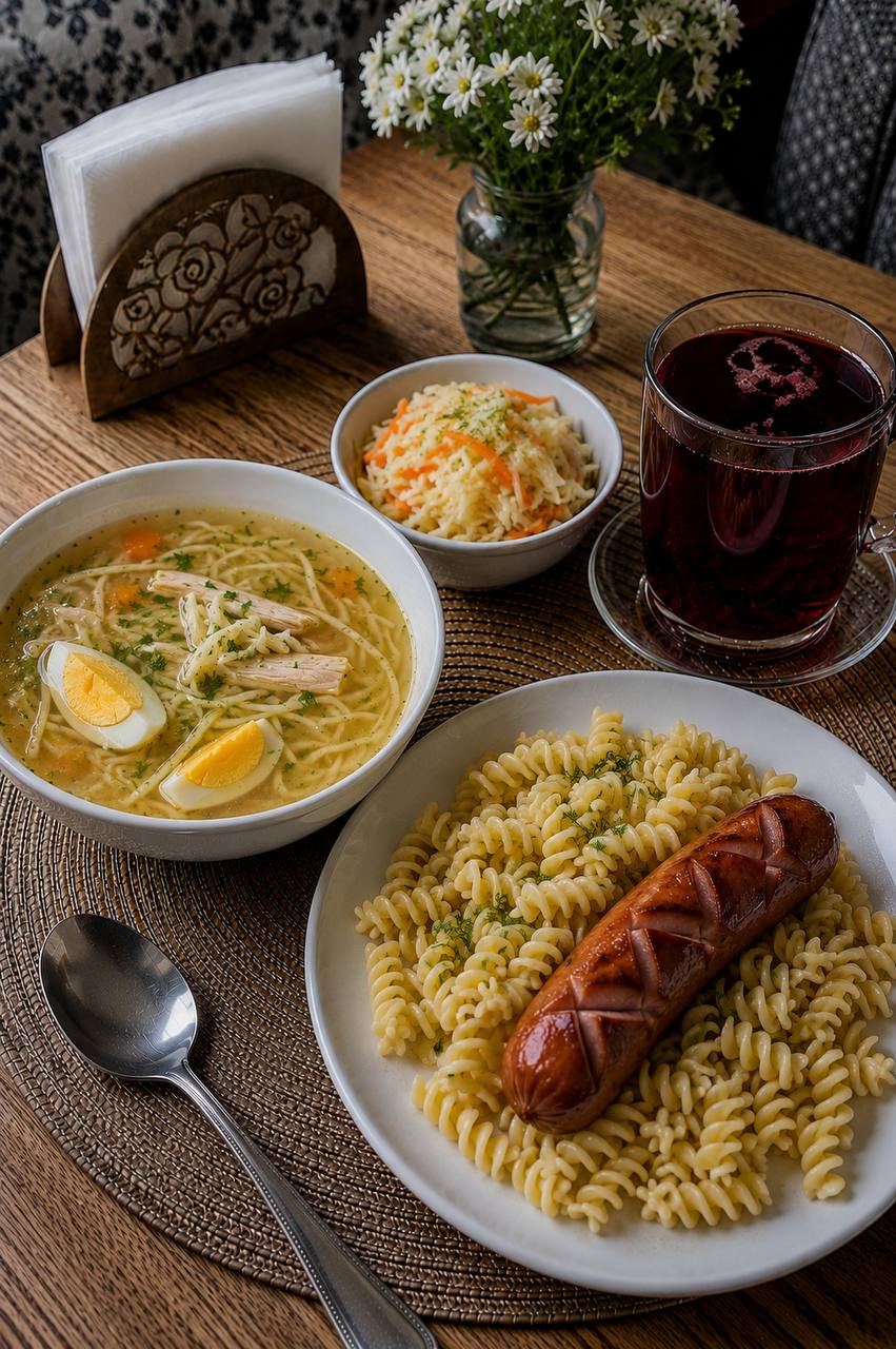 Кафе предлагает комплексные обеды и блюда по меню