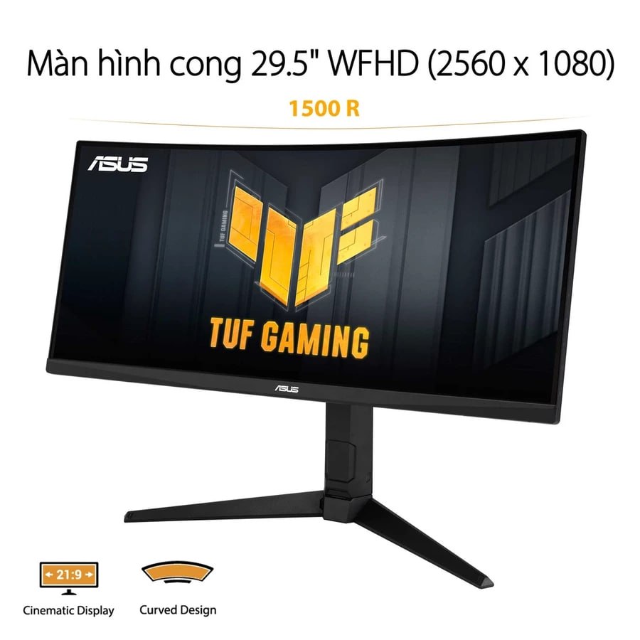 Фото 2: Игровой изогнутый монитор Asus VG30VQL1A, 29,5 дюймов, WFHD, 180 Гц