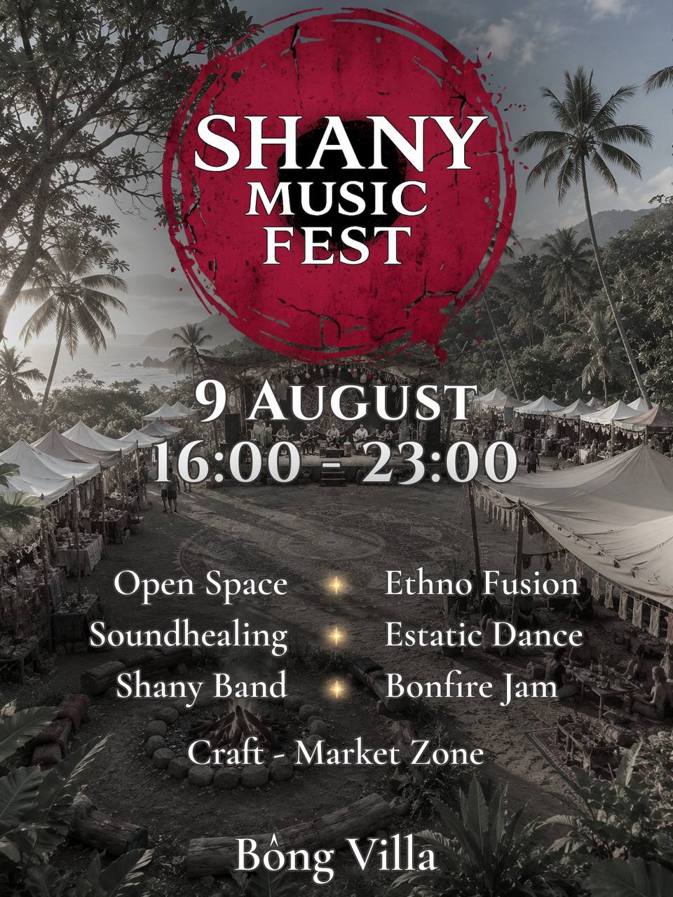 Анонс музыкального фестиваля SHANY MUSIC FEST, который состоится 9 августа в BONG VILLA.