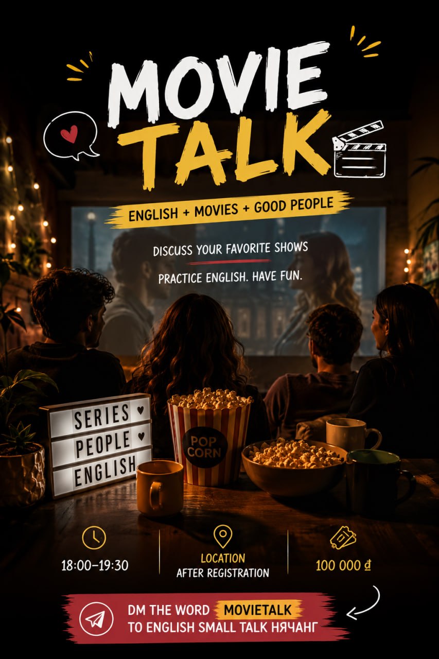 Клуб любителей сериалов MovieTalk: обсуждаем сериалы на английском, играем в…
