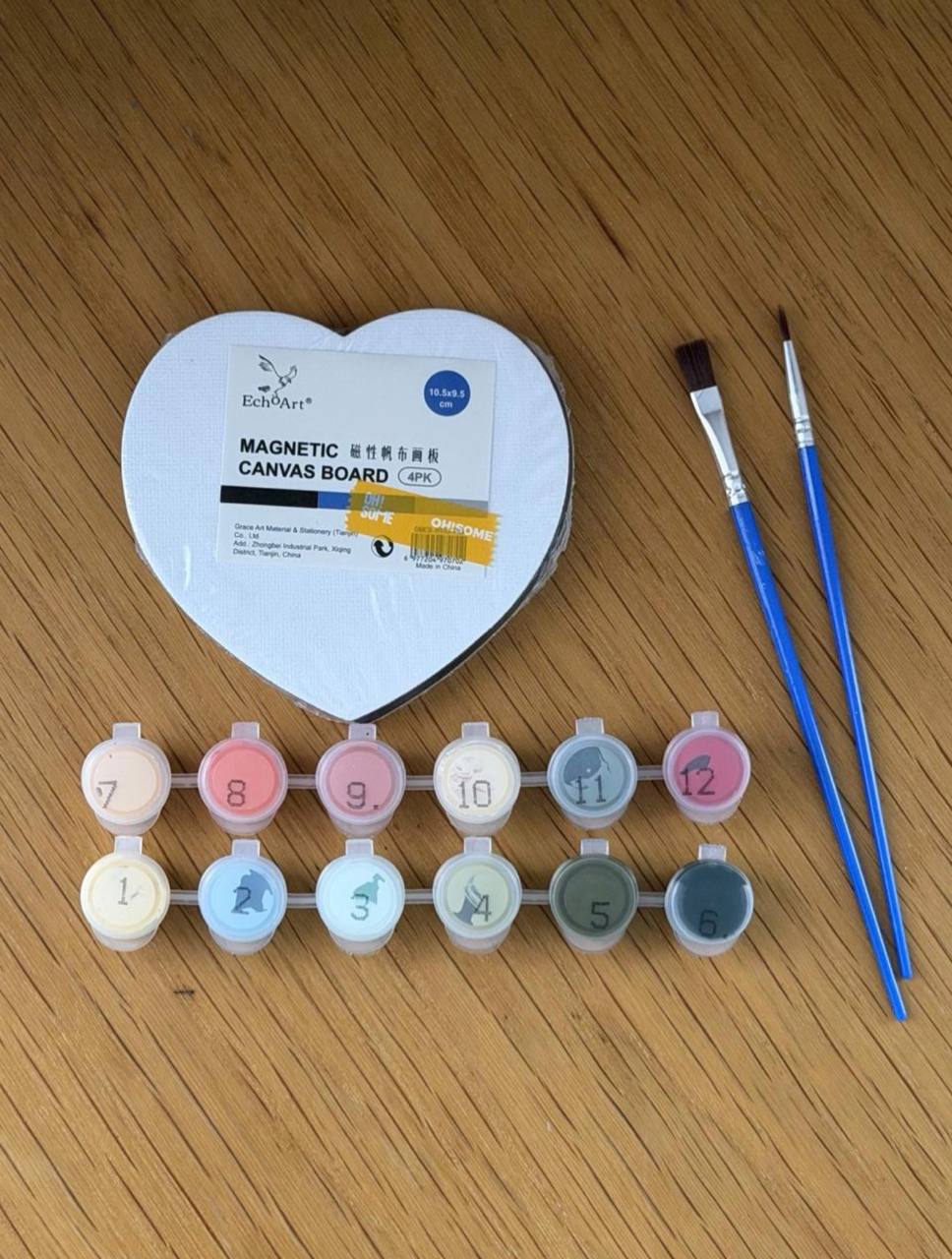Набор для рисования на холстах в форме сердца