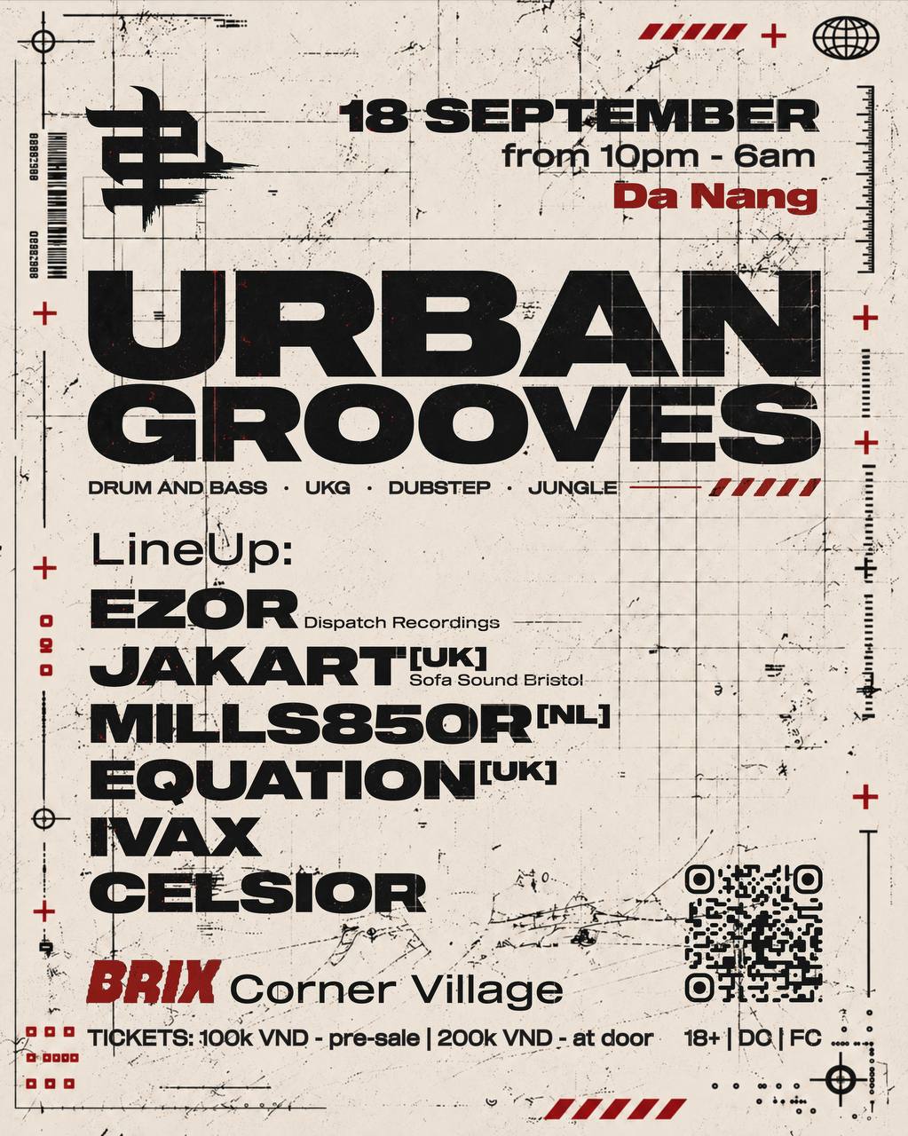 Городской рейв URBAN GROOVES с лайнапом EZOR, JAKART, MILLS850R, EQUATION, IVAX и…