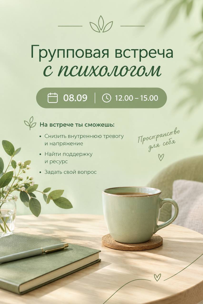 Групповая встреча с психологом Динарой Урналиевой