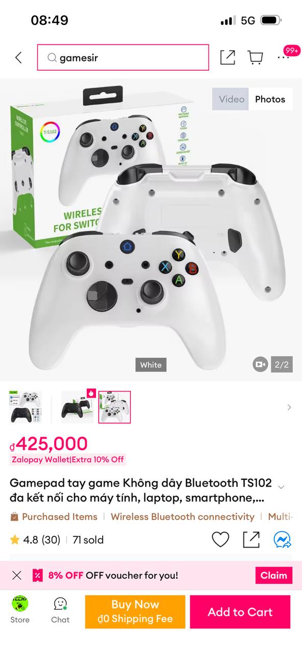 Продаются два геймпада в отличном состоянии: GameSir T4 Pro за 500 000