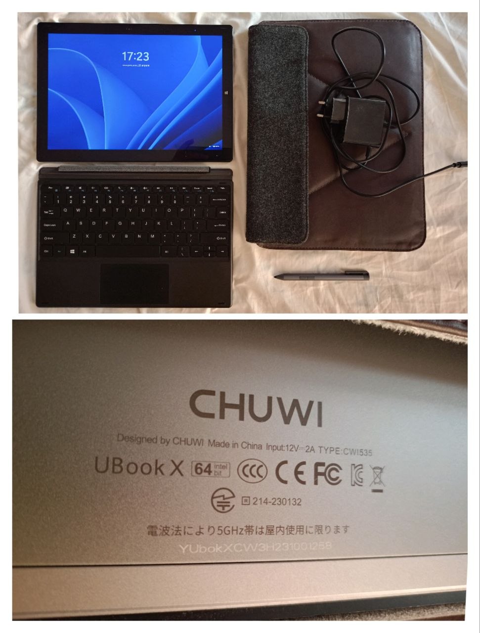Продаётся планшет-ноутбук 2-в-1 CHUWI UBook X с клавиатурой и стилусом.