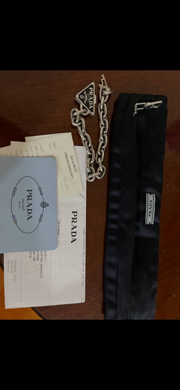 Фото 3: Браслет PRADA унисекс из серебра 925 пробы, вес 36 грамм