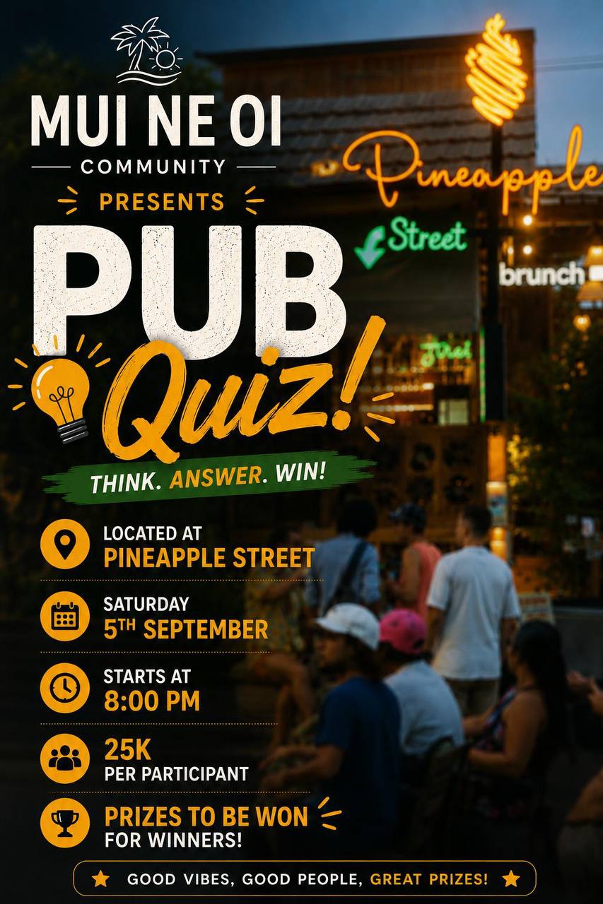 Pub Quiz Night в Муйне: вечер вопросов, смеха и дружеского соревнования с призами для…