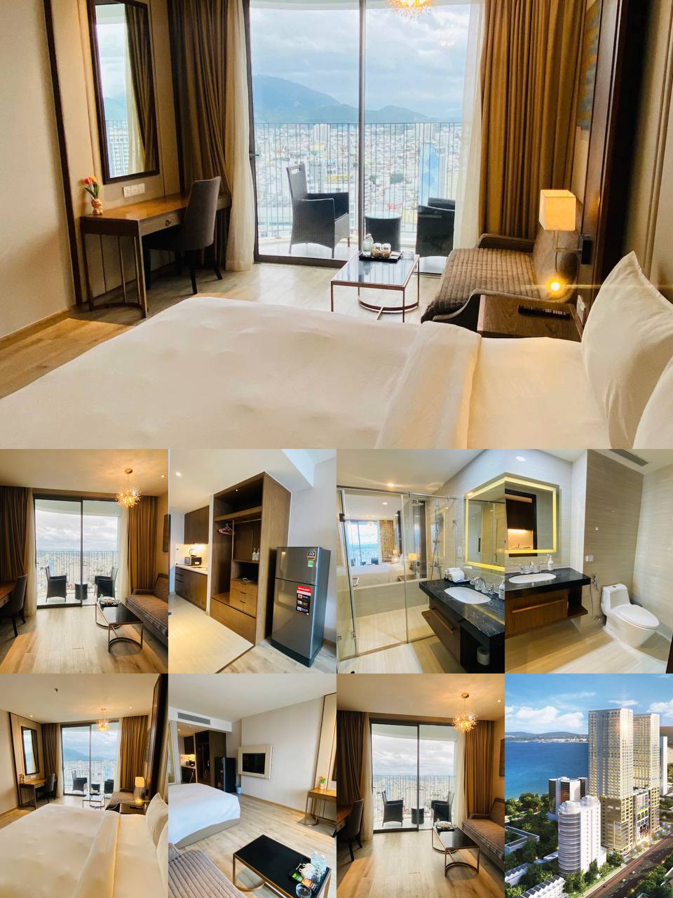 Сдаётся студия 40 м² в комплексе Gold Coast в центре Нячанга, с балконом и видом на море.