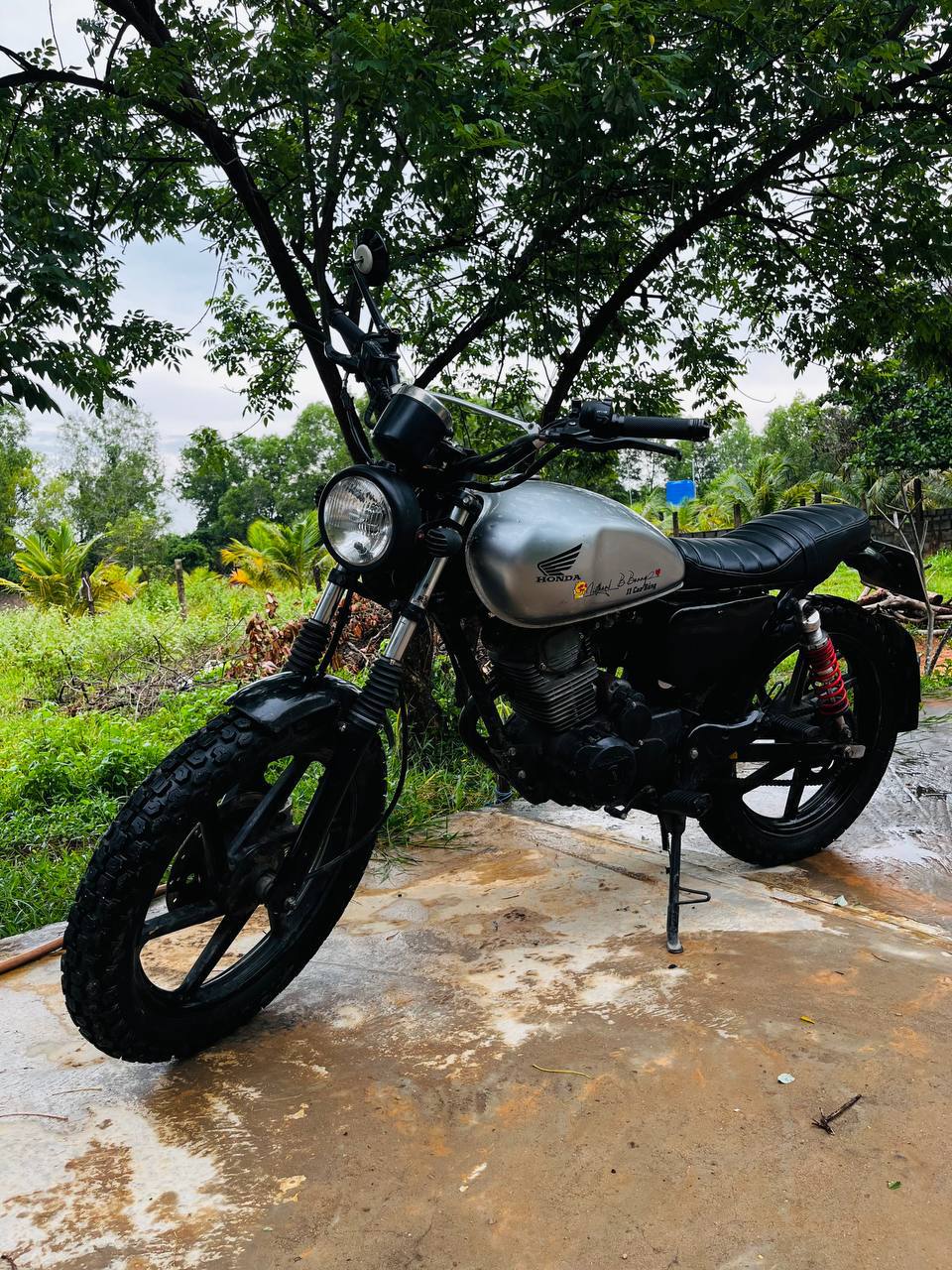 Фото 3: Продаётся кастомный мотоцикл Honda PL150E в стиле кафе-рейсер, с красивыми номерами.