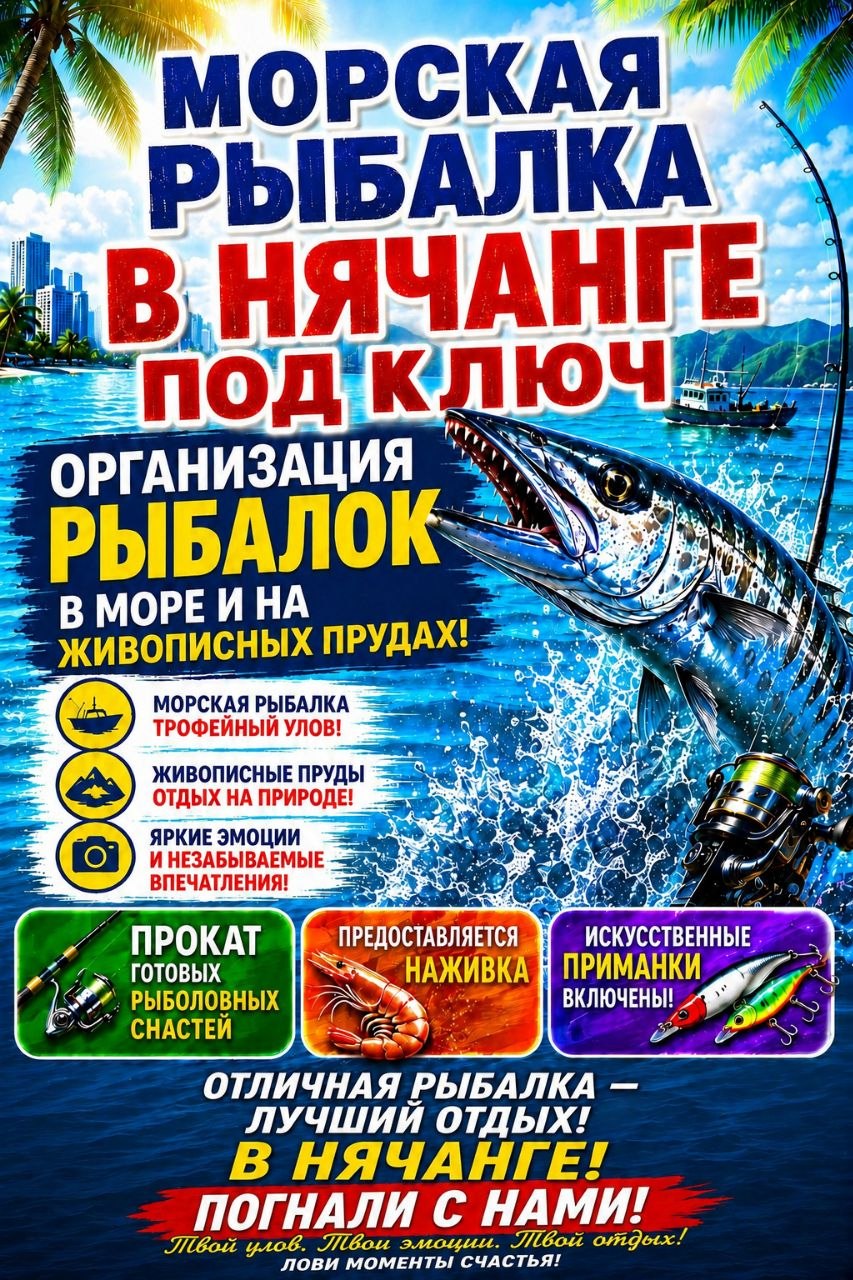 Организация рыбалки в Нячанге под ключ: морская и озёрная рыбалка для…