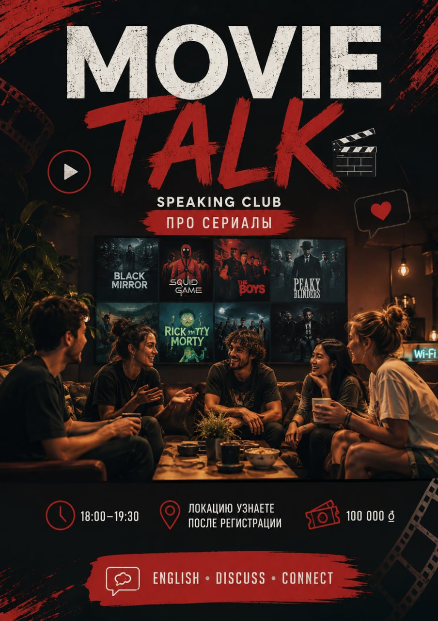 Speaking club MovieTalk, посвящённый обсуждению сериалов на английском языке.