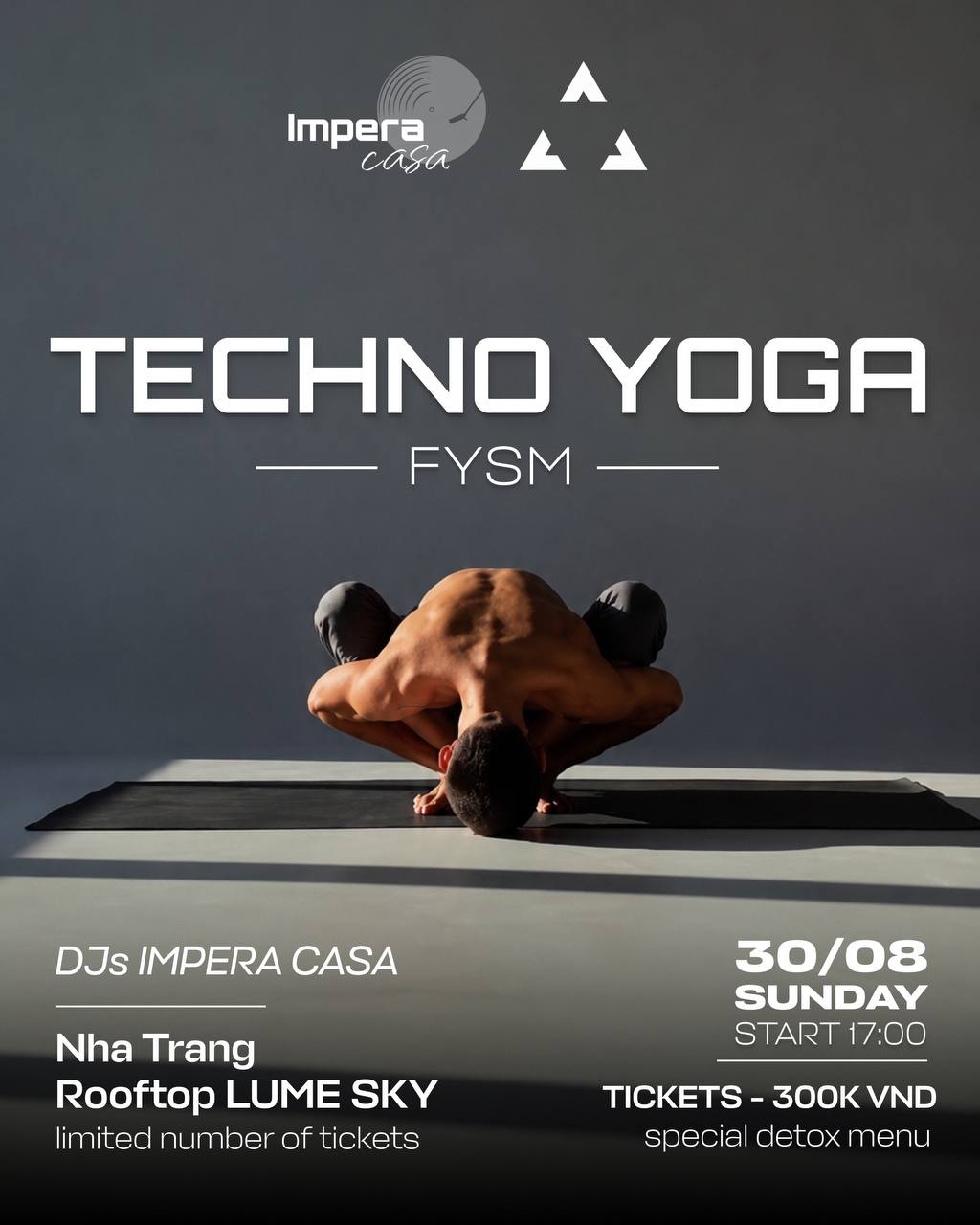 Йога и техно-вечеринка на крыше Lume Sky Rooftop (31 этаж отеля…