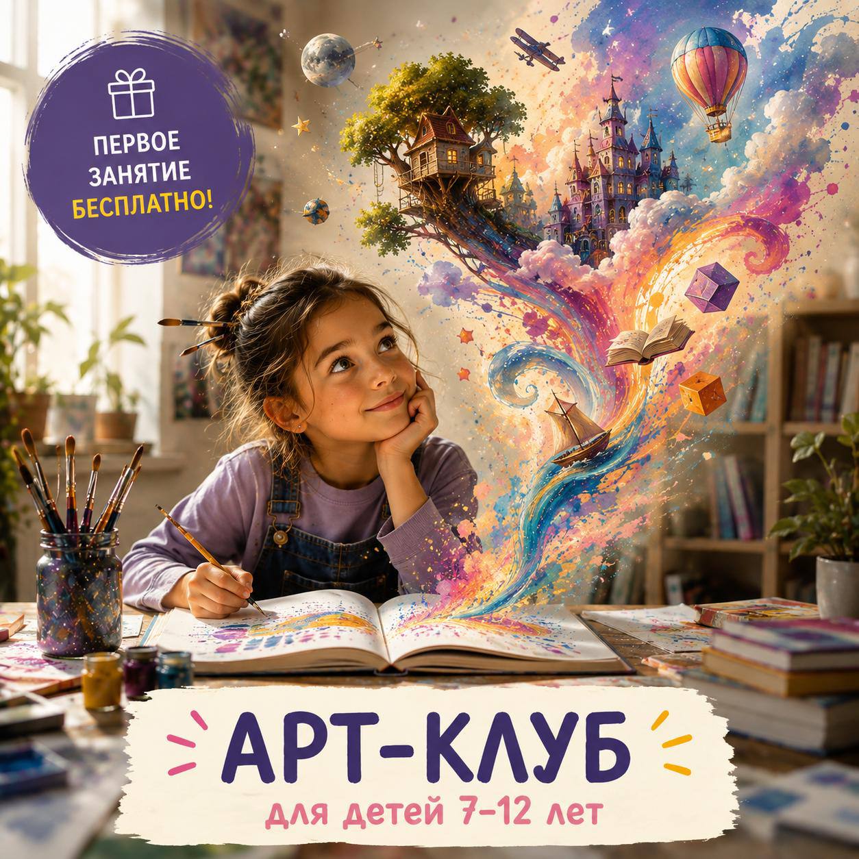 Арт-клуб для детей 7-12 лет