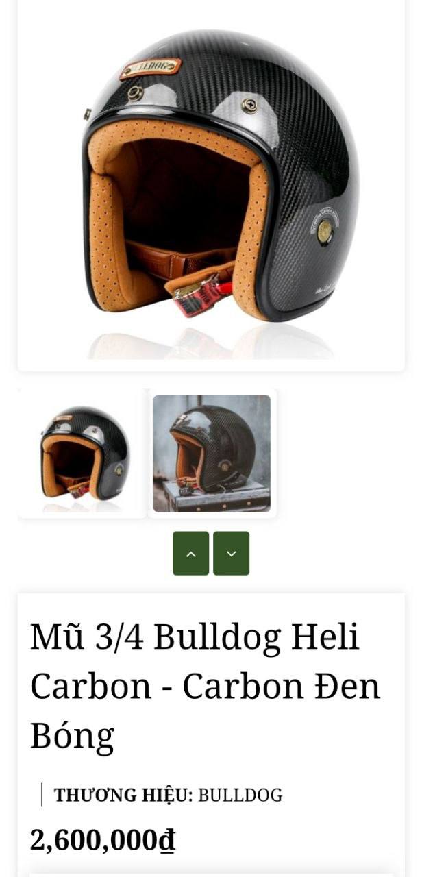 Шлем 3/4 Bulldog Heli Carbon, суперлёгкий и прочный, сертификация ECE