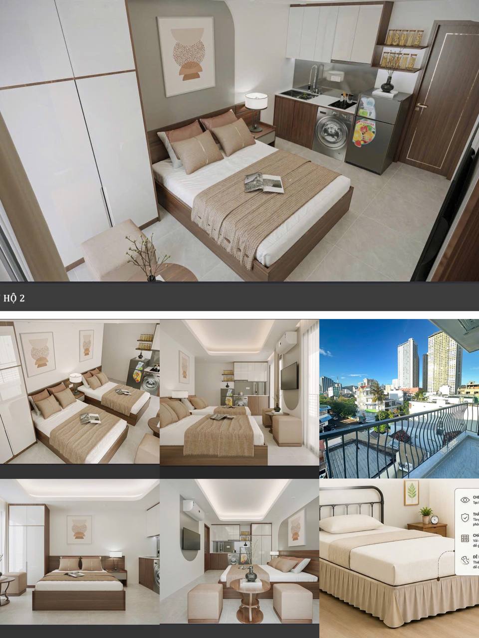 Сдаются новые студии 30–35 м² в районе Oceanus на улице Cao Văn Bé, север Нячанга.