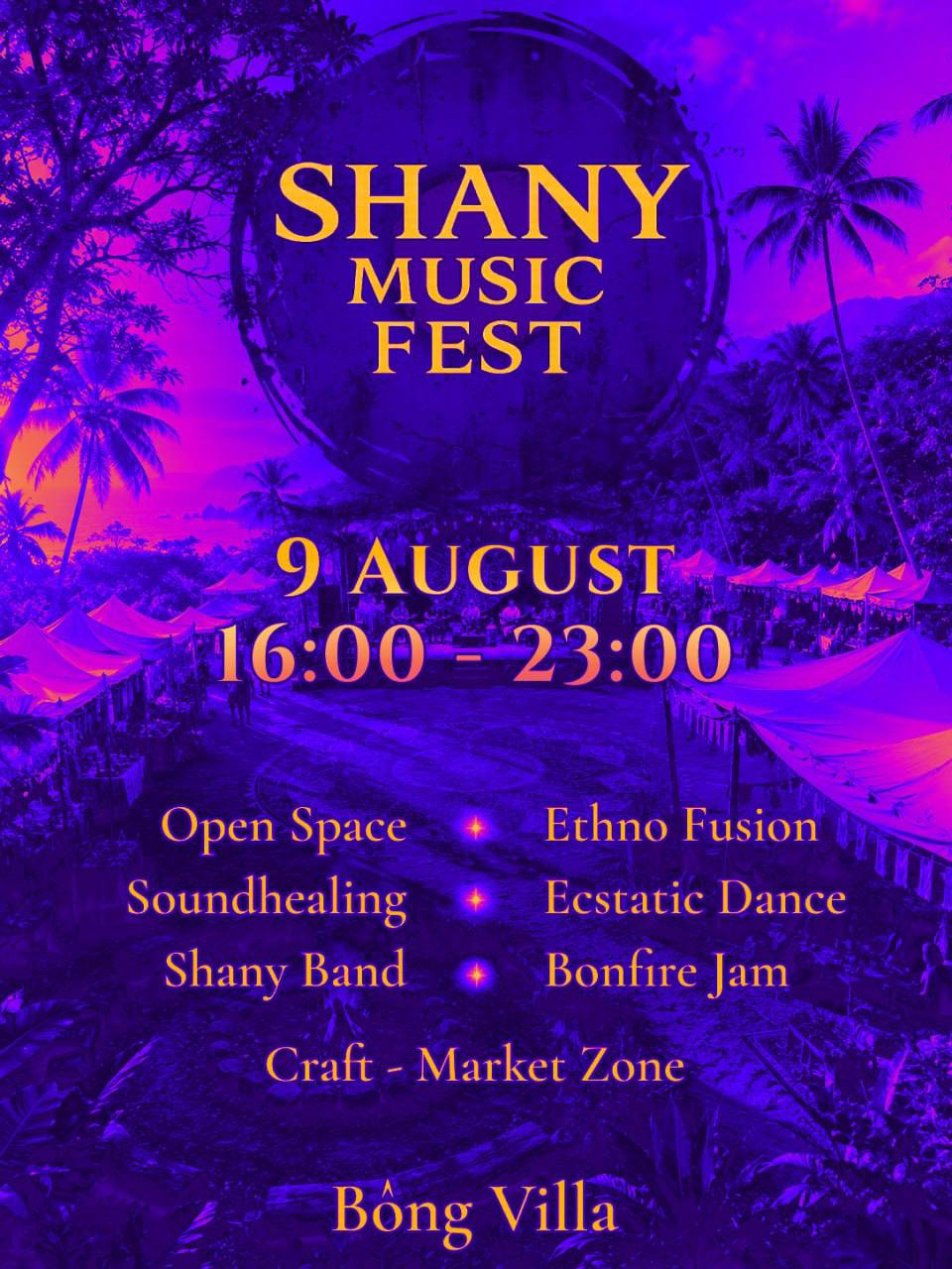 Shany Music Fest пройдет завтра, 9 августа, в Bong Villa