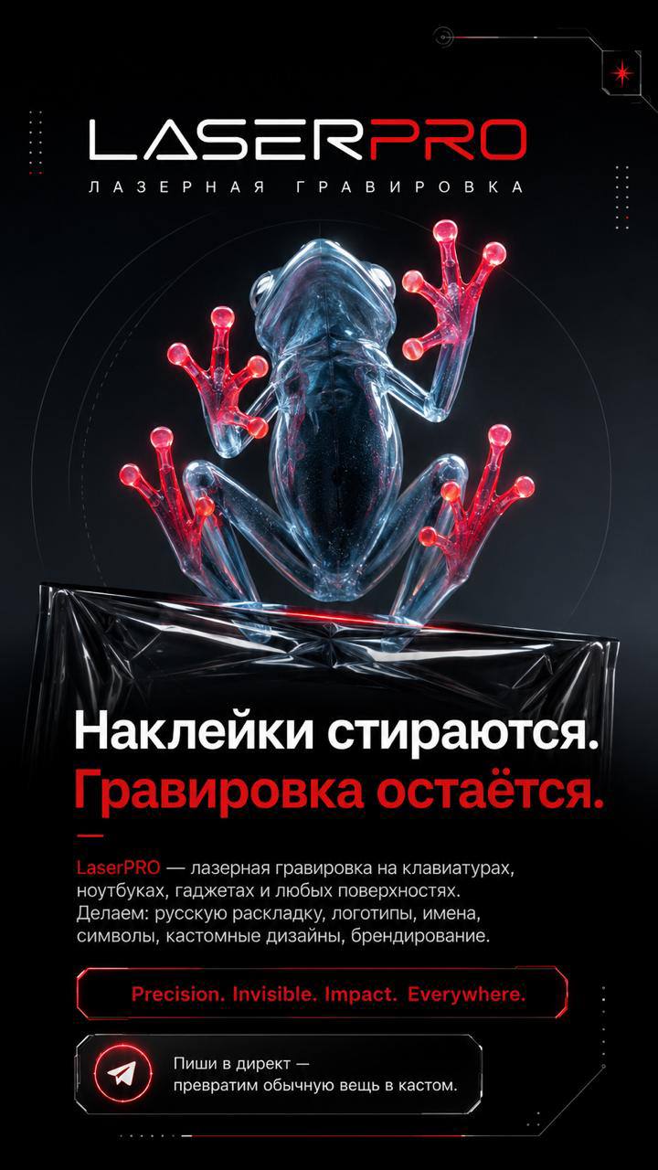 Предлагается услуга лазерной гравировки на клавиатурах и ноутбуках различных брендов…