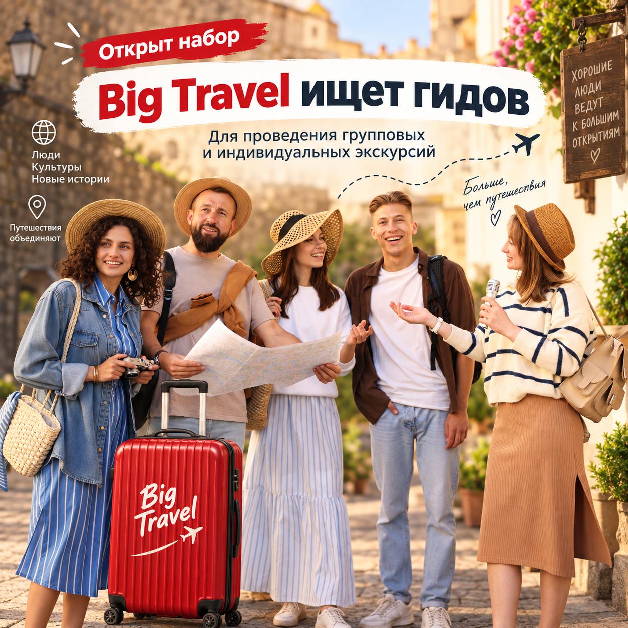 Туристическая компания Big Travel ищет гидов для проведения групповых…