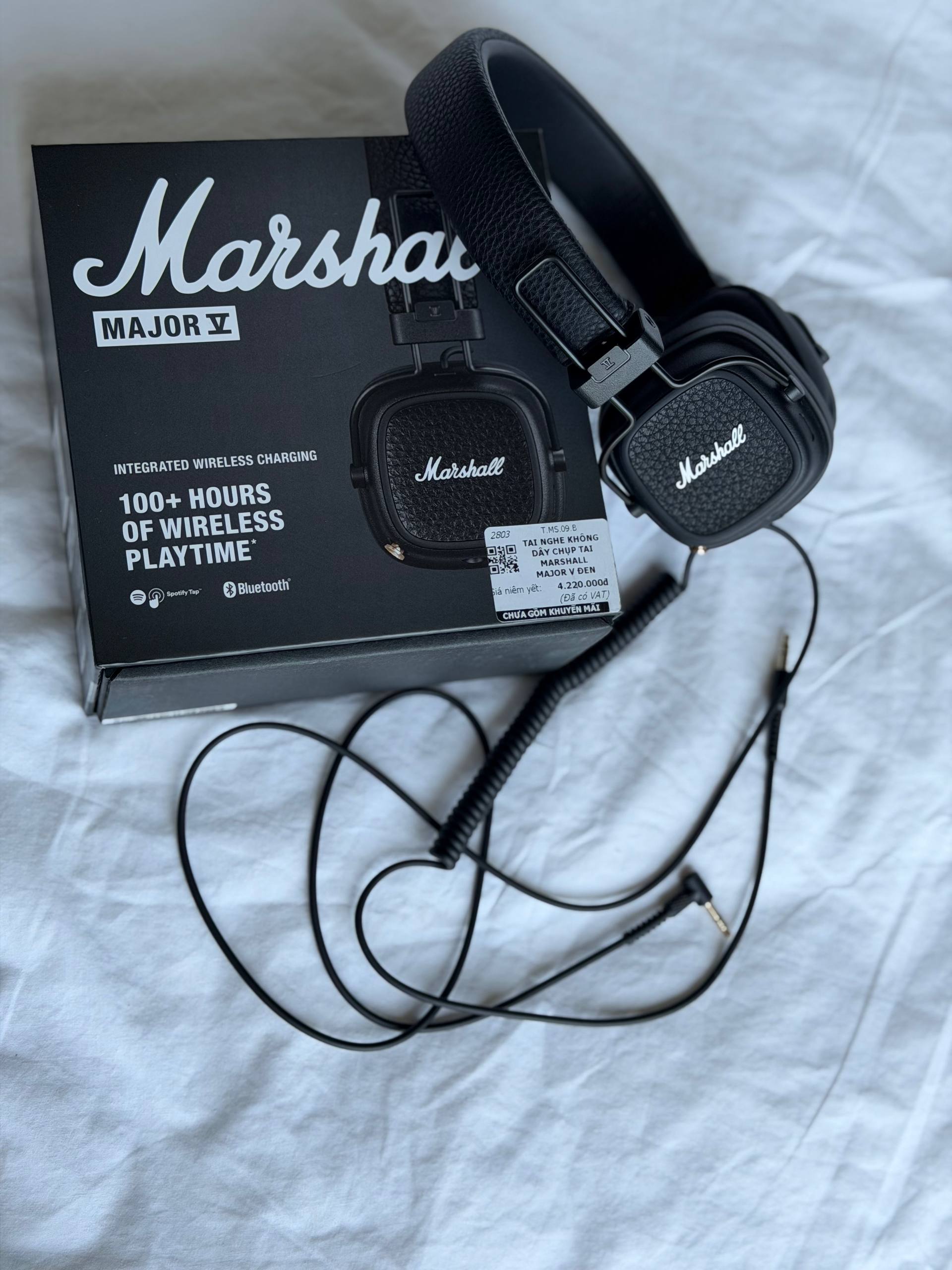 Продаются оригинальные беспроводные наушники Marshall Major V в чёрном