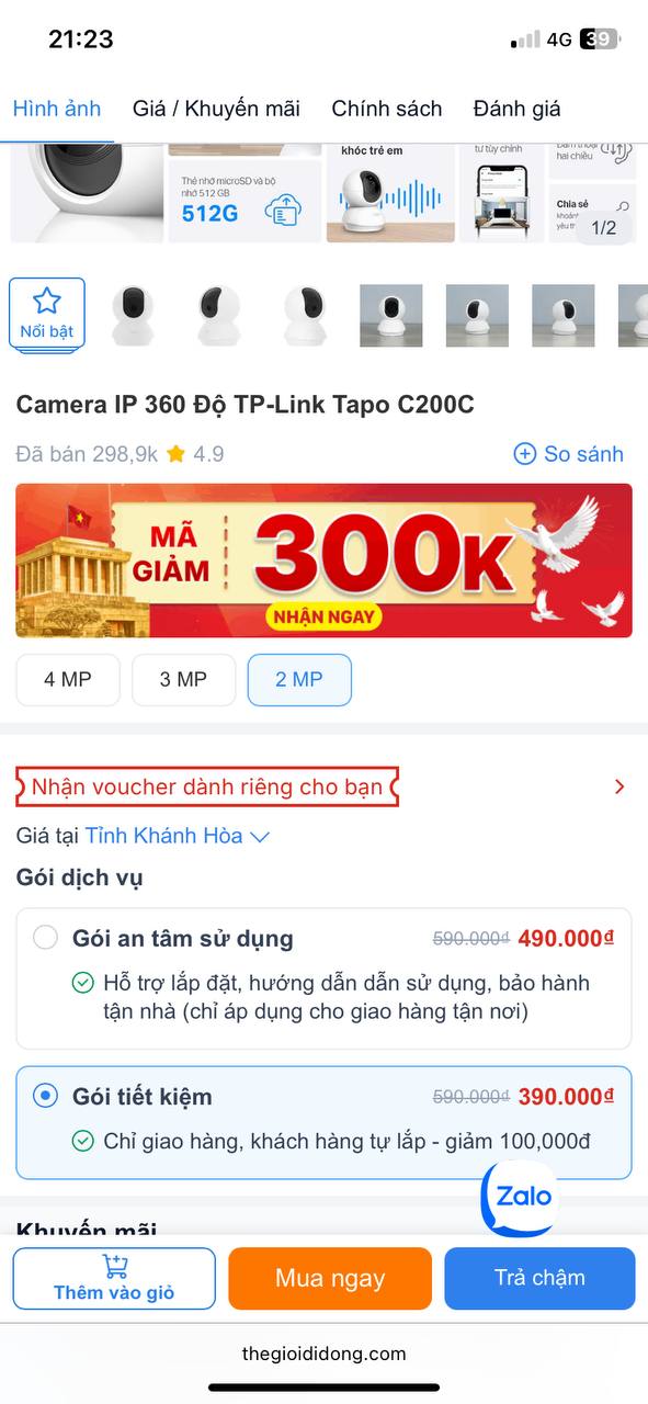 Фото 3: Продаётся Wi-Fi камера Tapo в идеальном состоянии, не использовалась, полный комплект.