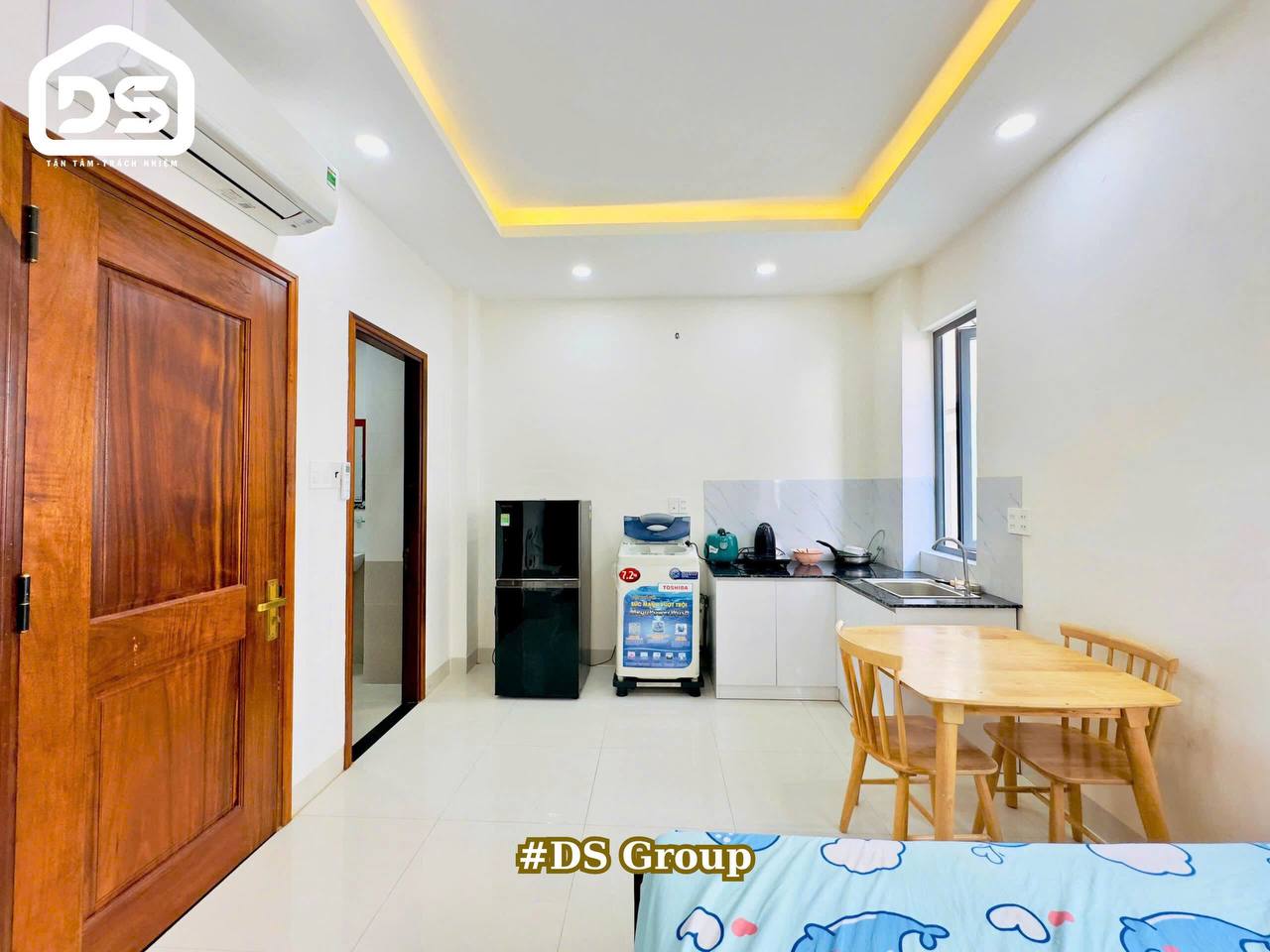 Светлая квартира в центре, в жилом комплексе ACC Vuon Xoai, 30 м², с полной мебелью и…