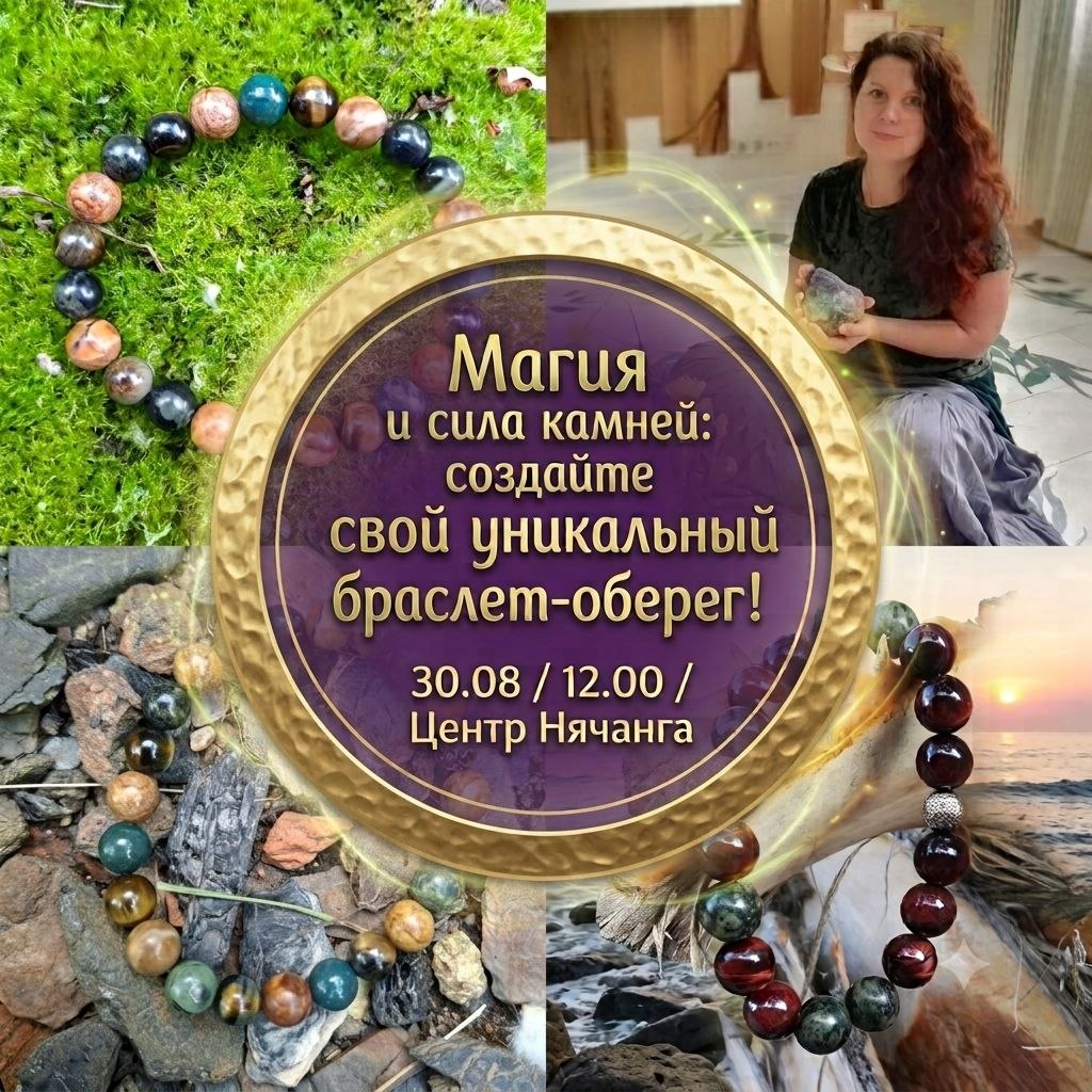 Мастер-класс по созданию браслетов-оберегов из натуральных камней